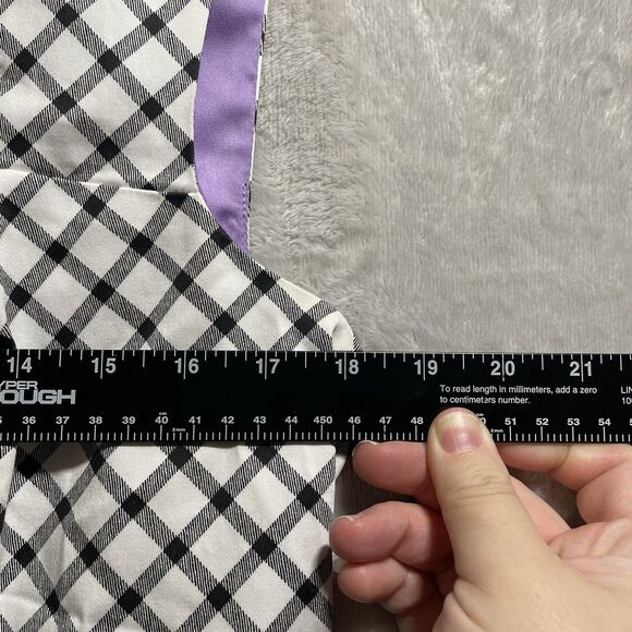 White House Black Market Modern Gingham Back Cutout Blouse Top Size 12 - Picture 8 of 11